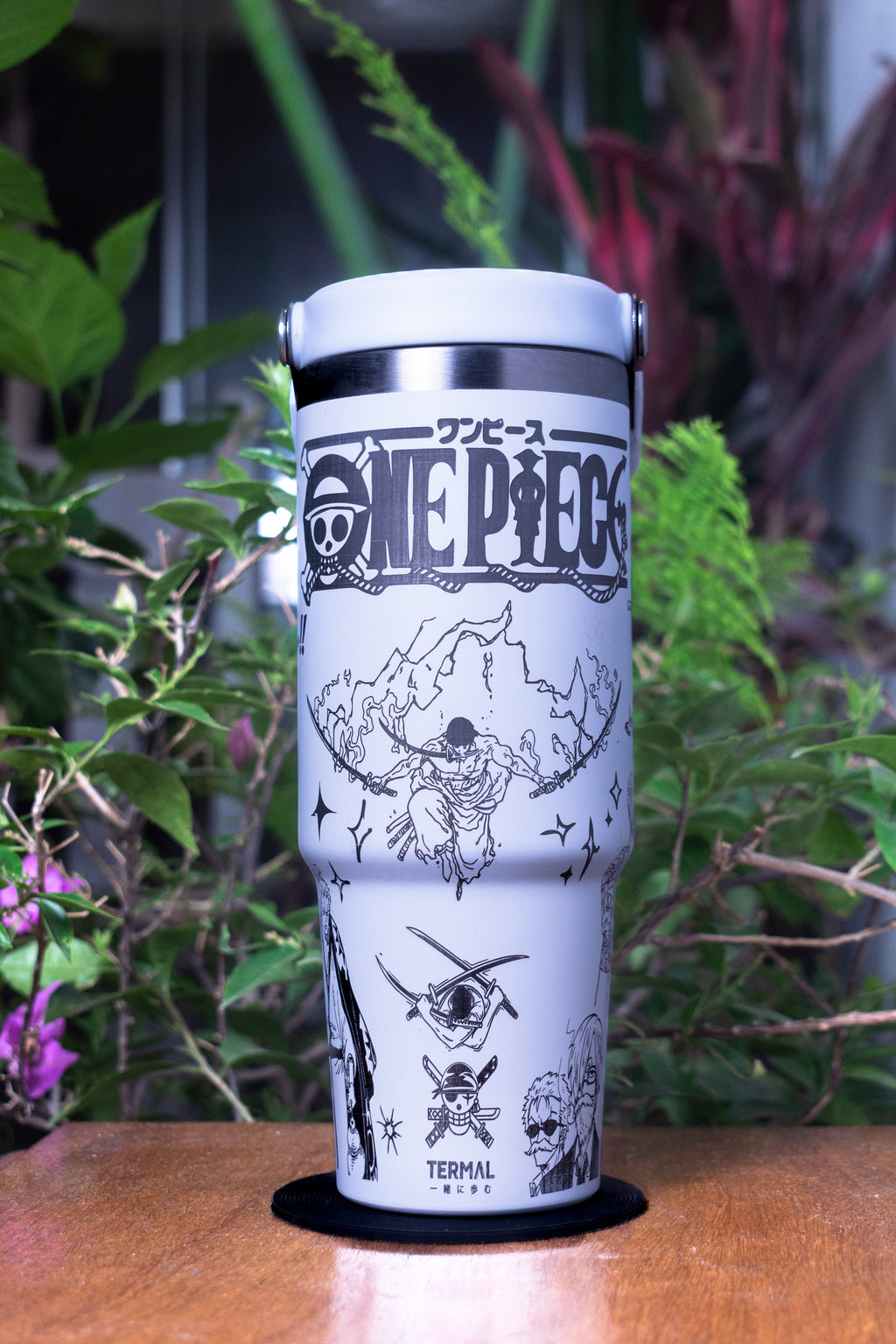 One Piece Zoro Termal Blanco (890ml)