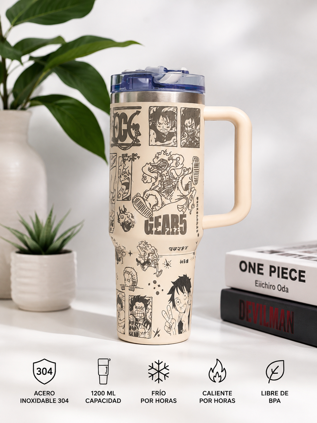 One Piece Luffy Termal Crema (1200ml)